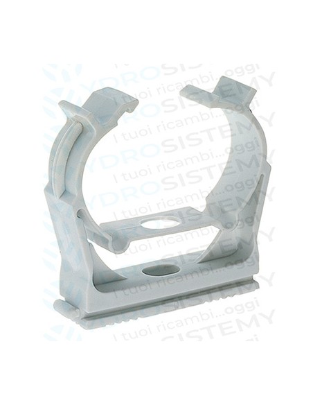 Clip Fissatubi 20 Ø Chiusura a Scatto Scn Nylon Grigio