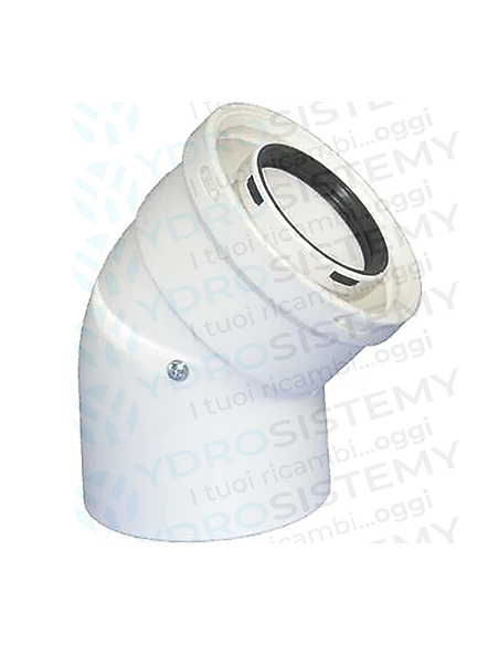 Curva Aperta PPs 45°  Coassiale Linea Condensazione 60-100