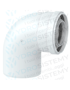 Curva Chiusa PPs 90° Coassiale condensazione 60-100 Non Flangiata