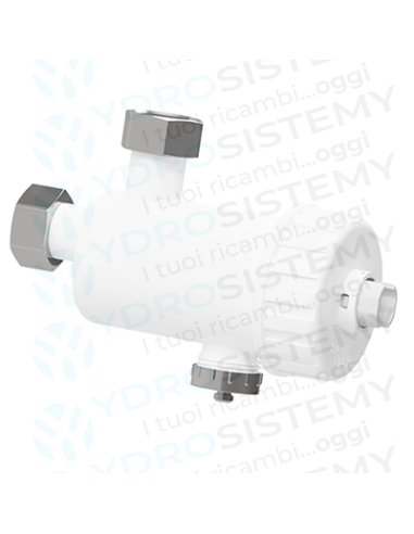 Defangatore Magnetico Idramag Mini V Bianco Orizzontale con Rubinetto