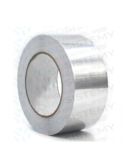 Nastro Alluminio Retinato H 50x50 mt x SP 50 mcr  (30 micron alluminio + 20 micron supporto adesivante)