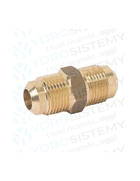 Niples Ottone 3/8" Giunto Doppia Cartella