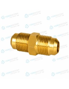 Niples Ottone per Raccordi Condizionamento 1/4" x 1/4" Maschio Filettato