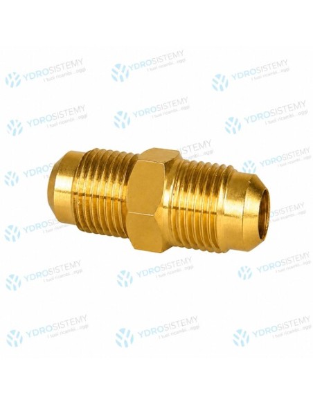 Niples Ottone per Raccordi Condizionamento 1/4" x 1/4" Maschio Filettato