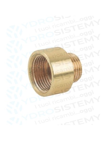 Prolunga Ottone Ridotta per Raccordi Condizionamento Femmina/Maschio 1/2" x 3/8"