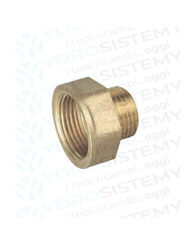 Prolunga Ottone Ridotta per Raccordi  Maschio/Femmina 1/2 x 3/4 x 1,5mm