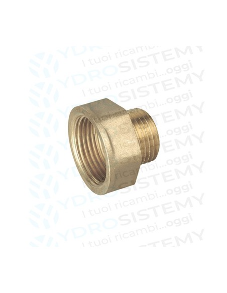 Prolunga Ottone Ridotta per Raccordi  Maschio/Femmina 1/2 x 3/4 x 1,5mm
