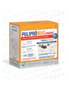 Puliprò TOTAL MAG Mini contenente: Defangatore Idramag mini + Dosatore polifosfati + Idraterm 110 + Idraterm 805 - Pulizia e Pr