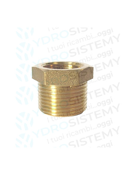 Raccordo Ottone Ridotto Filettato Maschio/Femmina per Condizionamento Femmina 1/2 x 1/4 Maschio