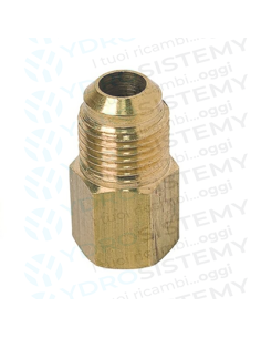 Raccordo Ottone Ridotto Filettato Maschio/Femmina per Condizionamento Femmina 1/2 x 3/8 Maschio