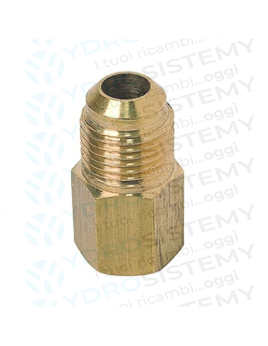 Raccordo Ottone Ridotto Filettato Maschio/Femmina per Condizionamento Femmina 1/2 x 3/8 Maschio