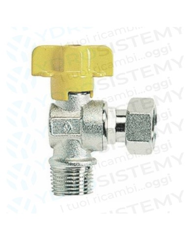 Rubinetto Squadro Gas Con Bocchettone 1/2 x 3/4