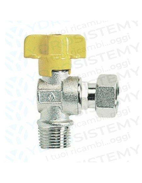 Rubinetto Squadro Gas Con Bocchettone 1/2 x 3/4