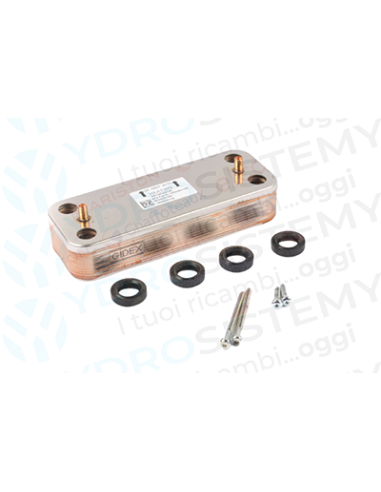 Scambiatore Secondario Sanitario 12 Piastre Interasse 14,2cm + Guarnizioni