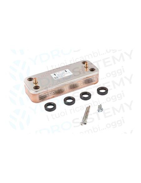 Scambiatore Secondario Sanitario 12 Piastre Interasse 14,2cm + Guarnizioni