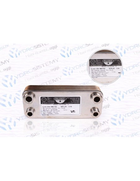 Scambiatore Secondario Sanitario 16 Piastre  Vedi Cod: ZILSCM901602, H015004403