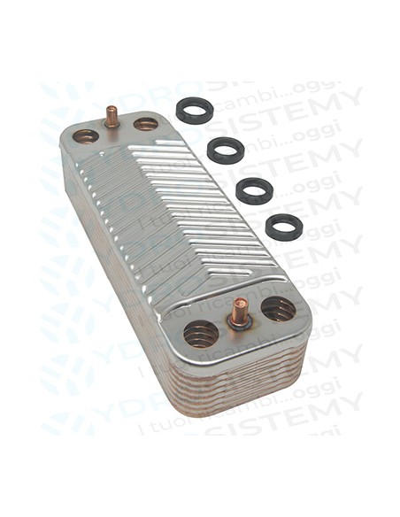 Scambiatore Secondario Sanitario 16 Piastre Interasse 18 cm + OR