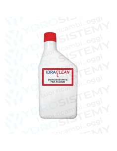 IDRACLEAN L bottiglie da 1 Kg.DISINCROSTANTE a base organica per TUBAZIONI, SERPENTINI E SCAMBIATORI, anche in acciaio inox.Con