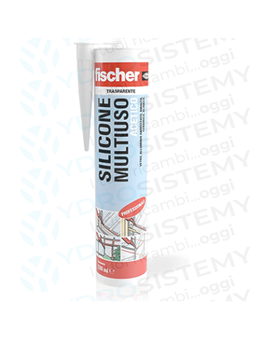 Silicone Acetico Trasparente 280 ml per Sanitari Fischer