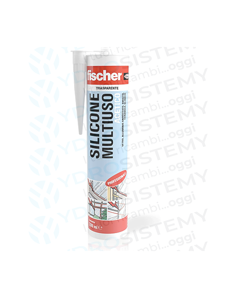 Silicone Acetico Trasparente 280 ml per Sanitari Fischer