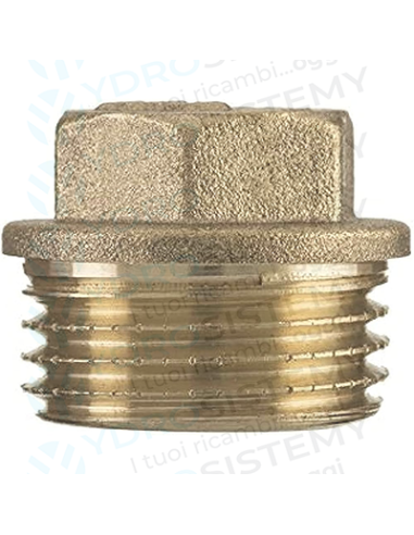 Tappo Ottone Maschio Esagonale 1/2"