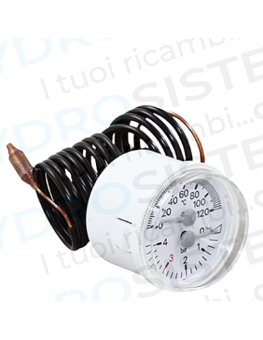 Termoidrometro Termometro Ø 4,5cm ad innesto 0-4 Bar 0-120° Beretta Vedi Cod: 4365359