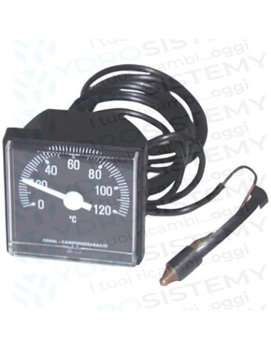 Termoidrometro Termometro quadrato Ø 4,7cm ad innesto 0-120° Compatibile