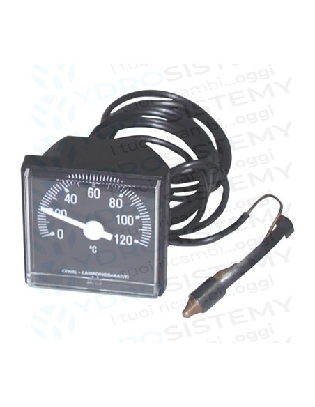 Termoidrometro Termometro quadrato Ø 4,7cm ad innesto 0-120° Compatibile