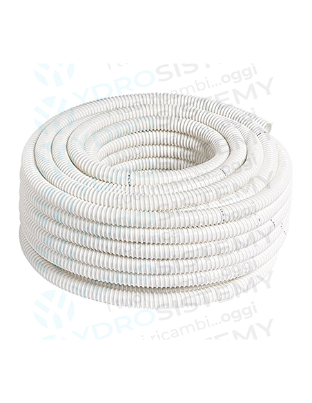 Tubo Corrugato Spiralato Scarico Condensa Per Impianti di Climatizzazione Ø 16mm Interno,  Ø 18mm Esterno