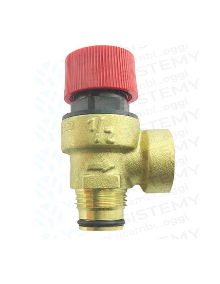 Valvola Di Sicurezza 3 Bar in ottone a innesto con O-Ring + femmina 1/2    Vedi Cod: S1067400, 0020018367, BI1131100, S15560000