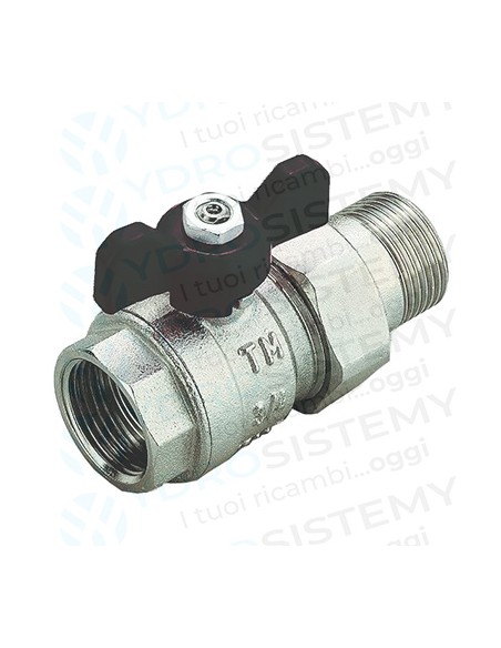 Valvola Acqua con Bocchettone a Farfalla 3/4"
