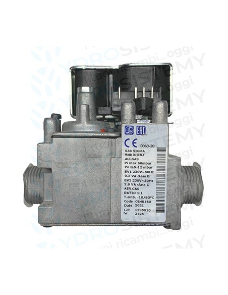 Valvola Gas Sit 848 160   Vedi Cod: 848160, 4R000835, BI1313103, FONDVALVGAS14, NF034, 22158, CF300040, 60002799-02, 20213002