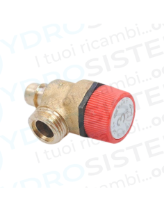 Valvola Sicurezza 3 Bar in ottone a innesto + maschio filettato 1/2