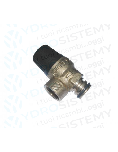 Valvola Sicurezza 3 Bar in ottone a innesto con O-Ring + femmina 1/2