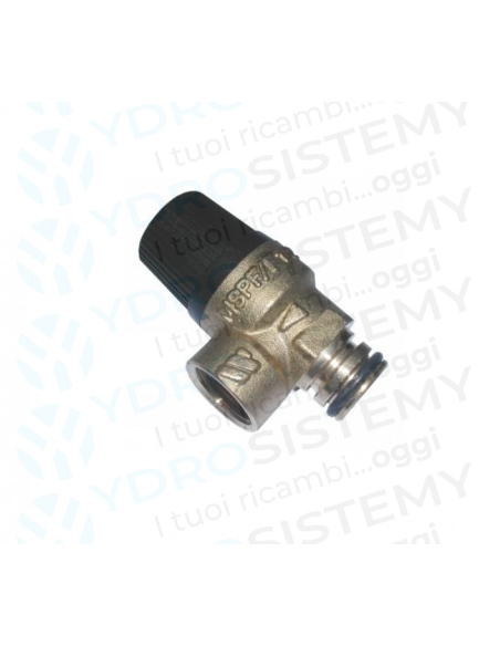 Valvola Sicurezza 3 Bar in ottone a innesto con O-Ring + femmina 1/2