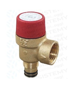 Valvola Sicurezza 3 Bar in ottone a innesto con O-Ring + femmina 1/2 DOMINA F 24 E