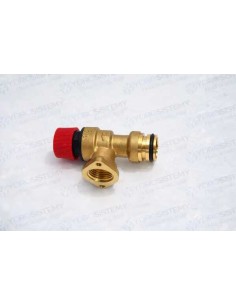 Valvola Sicurezza 3 Bar in ottone a innesto con O-Ring + femmina 1/2