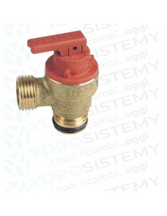 Valvola Sicurezza 3 Bar in ottone a innesto con O-Ring + maschio 1/2   Vedi Cod:  0020179945, TEC1382, VARVSI000019, 0020047005