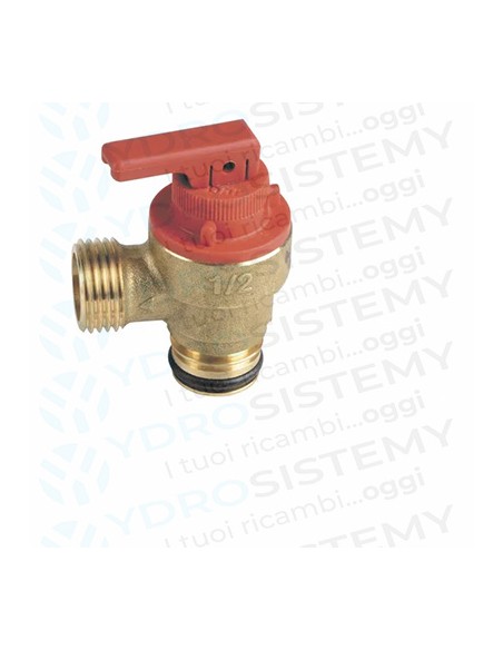 Valvola Sicurezza 3 Bar in ottone a innesto con O-Ring + maschio 1/2   Vedi Cod:  0020179945, TEC1382, VARVSI000019, 0020047005