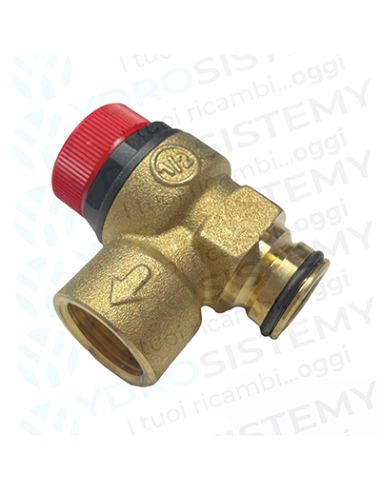 Valvola Sicurezza 3 Bar in ottone a innesto con O-Ring + Femmina 1/2   Vedi Cod: 9951170  6VALSIBA07  87074010270 95260376 9526