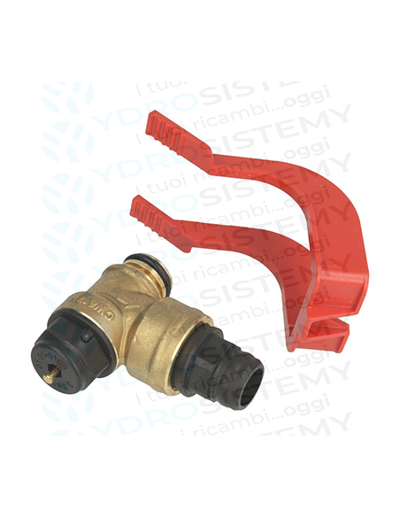 Valvola Sicurezza 3 Bar in ottone a innesto con O-Ring + porta gomma