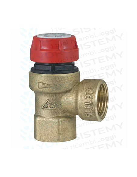 Valvola Sicurezza 3 Bar in ottone femmina 1/2" + femmina 1/2" F/F