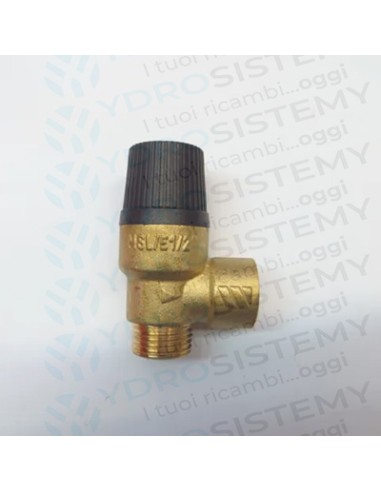 Valvola Sicurezza 3 Bar in ottone maschio 1/2 + femmina 1/2   Vedi Cod: R4250, 1001112, VS123MA, 7009, 03520440