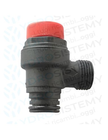 Valvola Sicurezza 3 Bar in plastica a innesto + maschio 1/2   Vedi Cod: 0020047005, KRAVSI008502