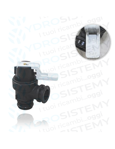 Valvola Sicurezza 3 Bar in plastica a innesto con O-Ring + innesto Vedi Cod: 87160108760