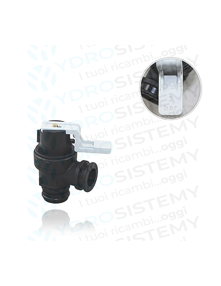 Valvola Sicurezza 3 Bar in plastica a innesto con O-Ring + innesto Vedi Cod: 87160108760