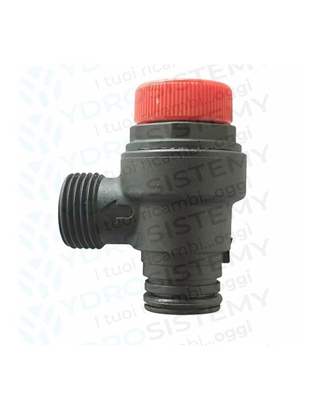 Valvola Sicurezza 3 Bar in plastica a innesto con O-Ring + maschio 1/2
