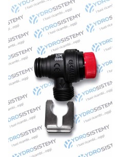 Valvola Sicurezza 3 Bar in plastica a innesto con O-Ring + maschio 1/2   Vedi Cod: 6040211, 7219218