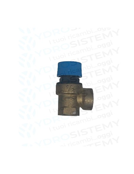 Valvola Sicurezza 6 Bar in ottone femmina 1/2 + Femmina 1/2