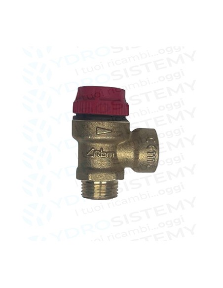 Valvola Sicurezza 6 Bar in ottone maschio 1/2" + femmina 1/2"   Vedi Cod: KRA0069